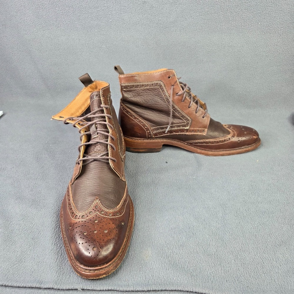 Johnston & Murphy Mens Conard Wingtip Boot 11 Tan Leather Brogue 20-0933 - Picture 7 of 11
